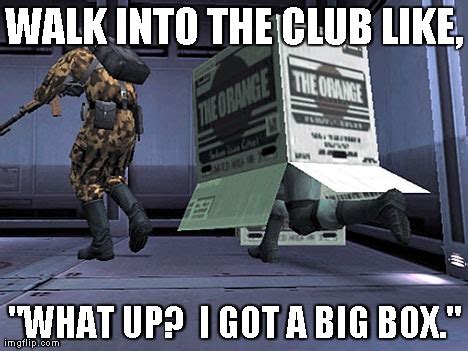 metal gear cardboard box meme|metal gear solid elevator.